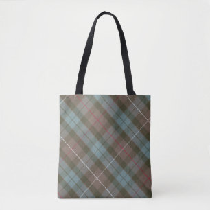 Clan Fraser Hunting Tartan Weathered - Rotated Tote Bag