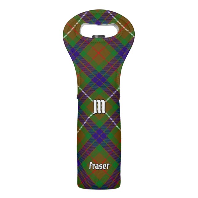 Clan Fraser Hunting Tartan Wine Bag (Front)
