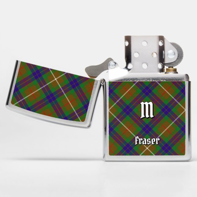 Clan Fraser Hunting Tartan Zippo Lighter (Opened)
