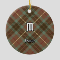 Clan Fraser Hunting Weather Tartan Ceramic Ornament