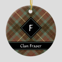 Clan Fraser Hunting Weather Tartan Ceramic Ornament