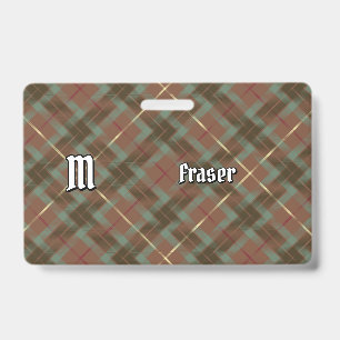 Clan Fraser Hunting Weathered Tartan Badge