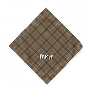 Clan Fraser Hunting Weathered Tartan Bandana
