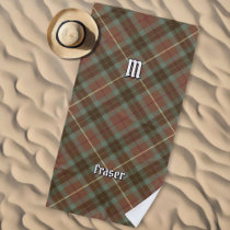 Clan Fraser Hunting Weathered Tartan Beach Towel