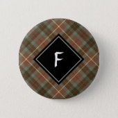 Clan Fraser Hunting Weathered Tartan Button (Front)