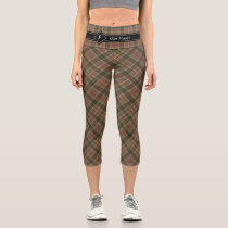 Clan Fraser Hunting Weathered Tartan Capri Leggings