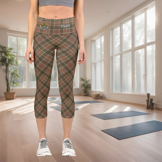 Clan Fraser Hunting Weathered Tartan Capri Leggings (Creator Uploaded)