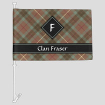 Clan Fraser Hunting Weathered Tartan Car Flag