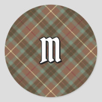 Clan Fraser Hunting Weathered Tartan Classic Round Sticker