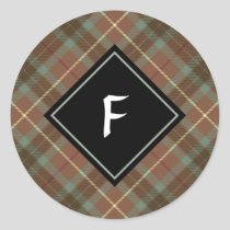 Clan Fraser Hunting Weathered Tartan Classic Round Sticker
