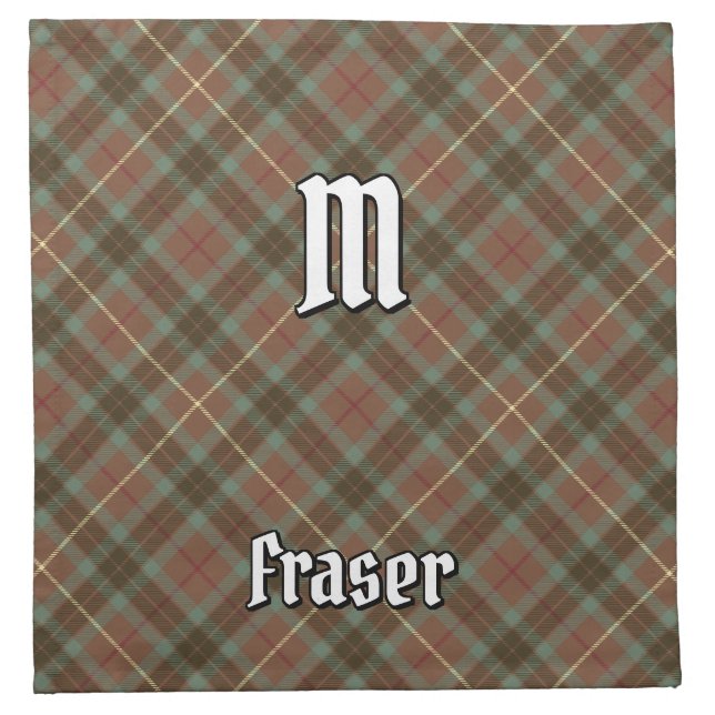 Clan Fraser Hunting Weathered Tartan Cloth Napkin (Front)