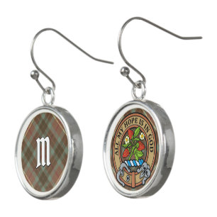 Clan Fraser Hunting Weathered Tartan Earrings