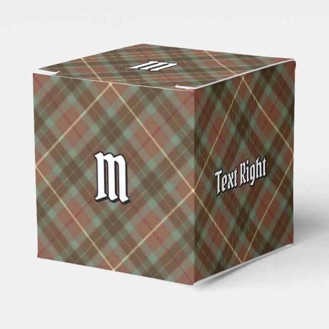 Clan Fraser Hunting Weathered Tartan Favor Box (Front Side)