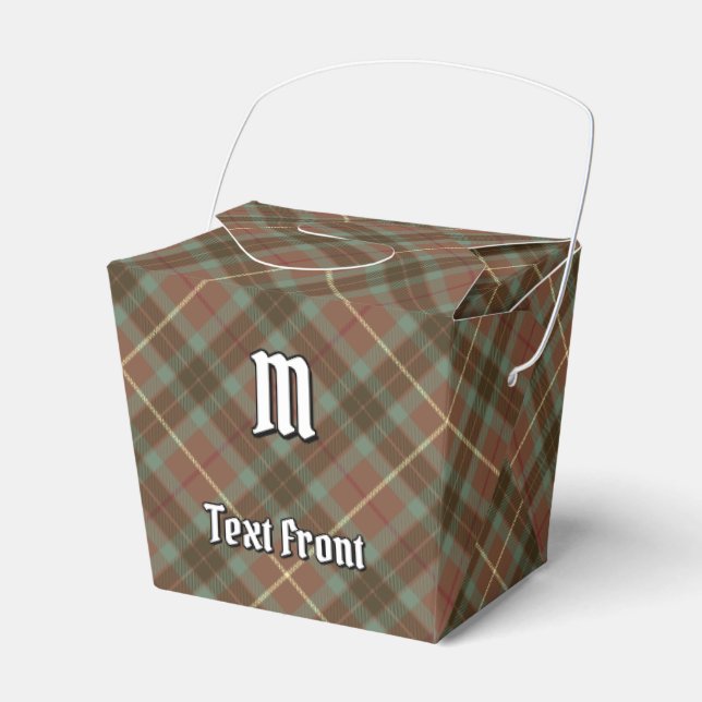 Clan Fraser Hunting Weathered Tartan Favor Box (Front Side)