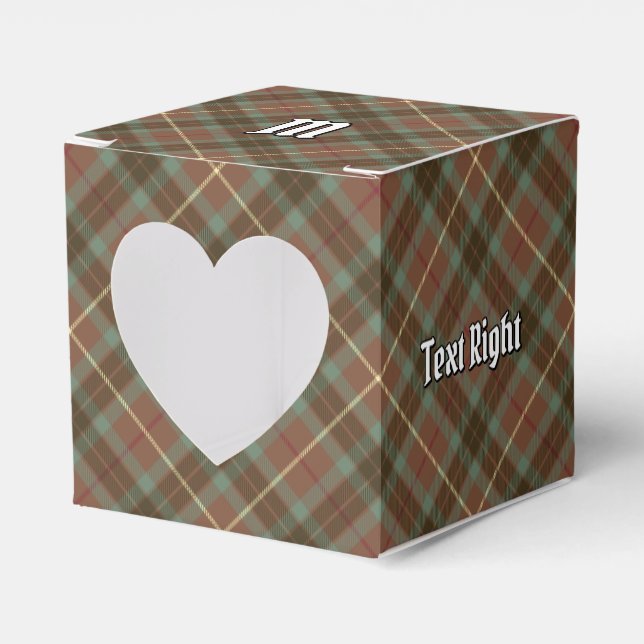 Clan Fraser Hunting Weathered Tartan Favor Box (Front Side)