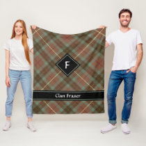 Clan Fraser Hunting Weathered Tartan Fleece Blanket