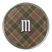 Clan Fraser Hunting Weathered Tartan Golf Ball Marker (Front)