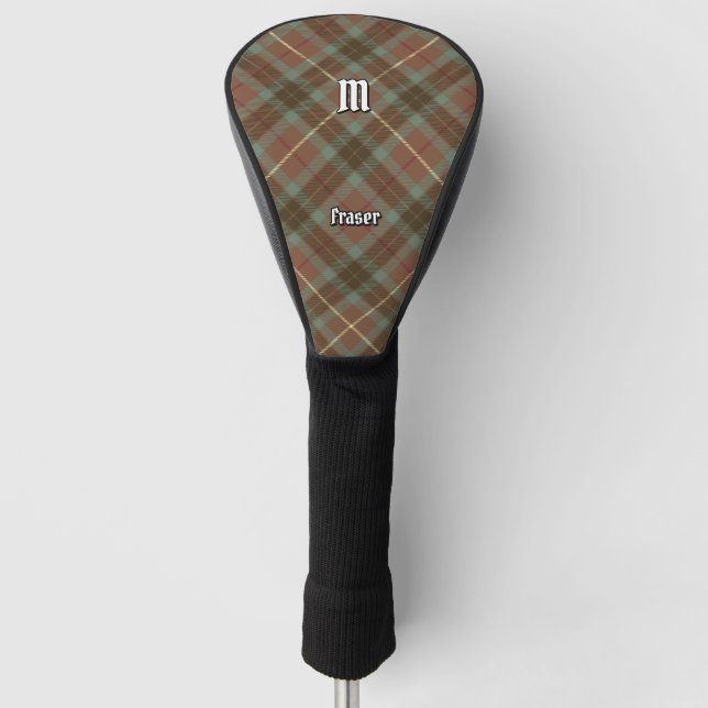 Clan Fraser Hunting Weathered Tartan Golf Head Cover (Front)