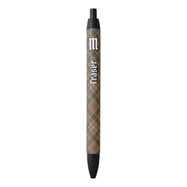 Clan Fraser Hunting Weathered Tartan Ink Pen (Front Vertical)