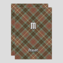 Clan Fraser Hunting Weathered Tartan Invitation