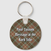 Clan Fraser Hunting Weathered Tartan Keychain (Back)