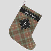 Clan Fraser Hunting Weathered Tartan Large Christmas Stocking