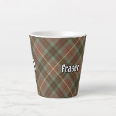 Clan Fraser Hunting Weathered Tartan Latte Mug (Front)