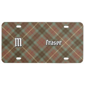 Clan Fraser Hunting Weathered Tartan License Plate (Front)