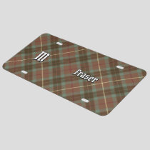 Clan Fraser Hunting Weathered Tartan License Plate