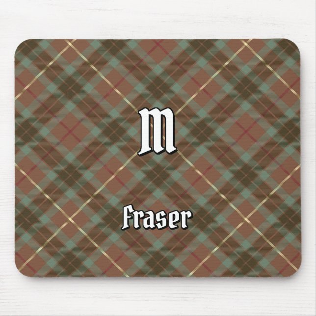 Clan Fraser Hunting Weathered Tartan Mouse Pad (Front)