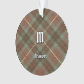 Clan Fraser Hunting Weathered Tartan Ornament (Front)