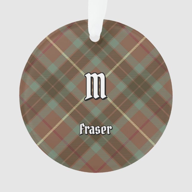 Clan Fraser Hunting Weathered Tartan Ornament (Front)