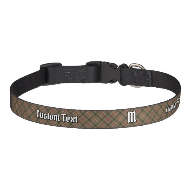 Clan Fraser Hunting Weathered Tartan Pet Collar (Front)