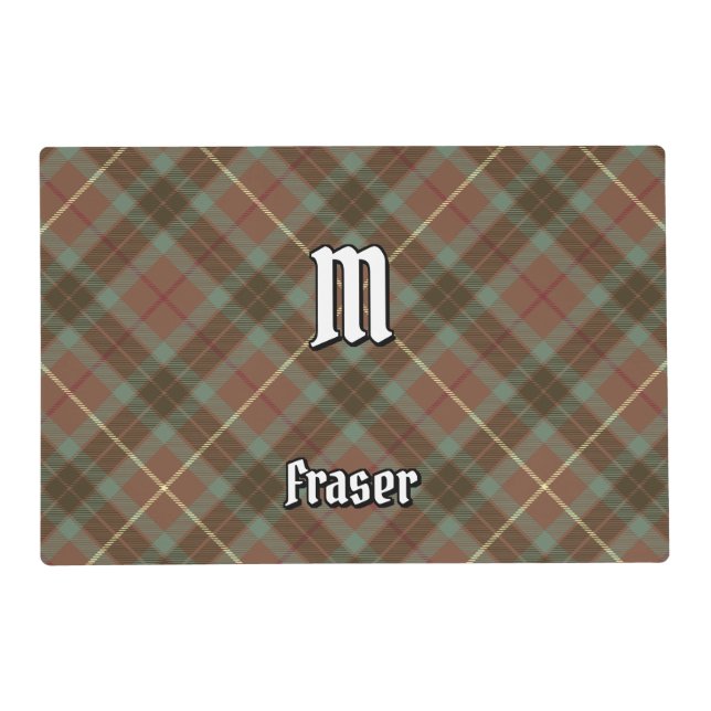Clan Fraser Hunting Weathered Tartan Placemat (Front)