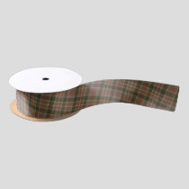 Clan Fraser Hunting Weathered Tartan Satin Ribbon