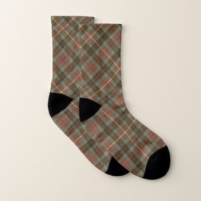 Clan Fraser Hunting Weathered Tartan Socks (Pair)