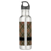 Clan Fraser Hunting Weathered Tartan Stainless Steel Water Bottle (Back)