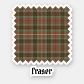 Clan Fraser Hunting Weathered Tartan Sticker (Front)