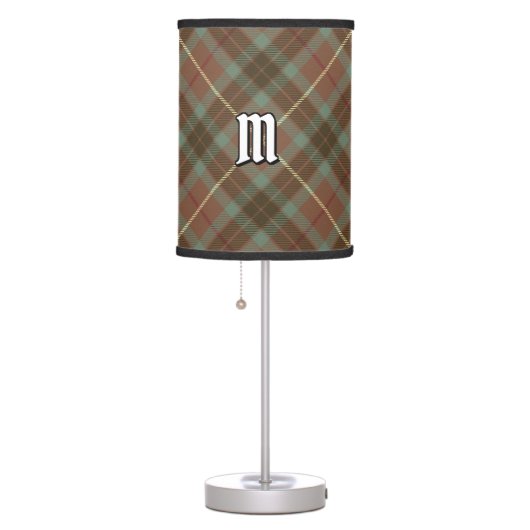 Clan Fraser Hunting Weathered Tartan Table Lamp (Right)