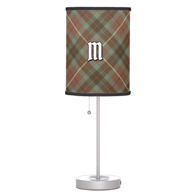 Clan Fraser Hunting Weathered Tartan Table Lamp (Right)