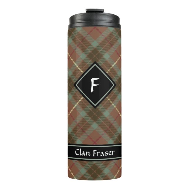 Clan Fraser Hunting Weathered Tartan Thermal Tumbler (Front)