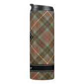 Clan Fraser Hunting Weathered Tartan Thermal Tumbler (Rotated Right)