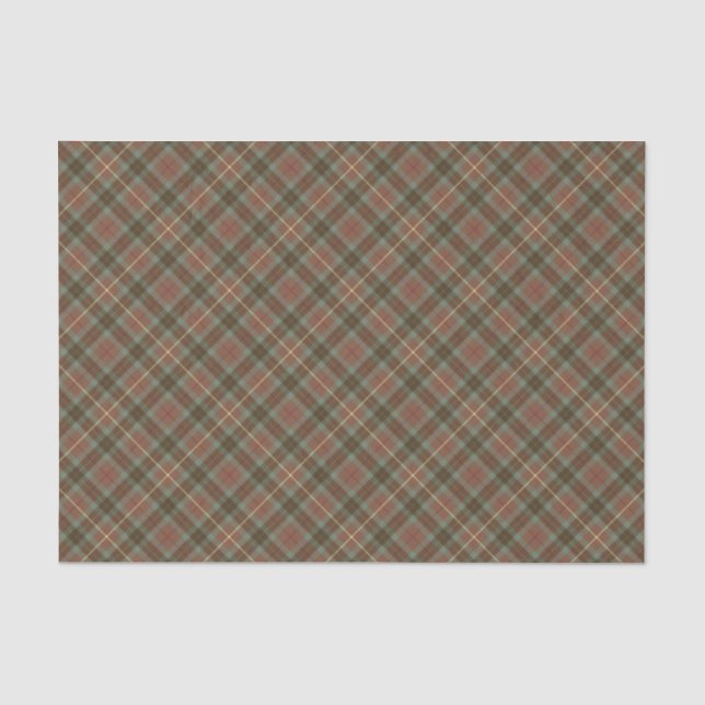 Clan Fraser Hunting Weathered Tartan Tissue Paper (Front)