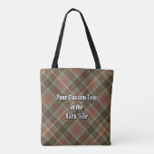 Clan Fraser Hunting Weathered Tartan Tote Bag (Back)