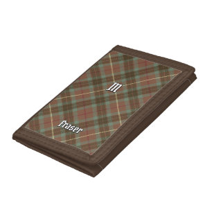 Clan Fraser Hunting Weathered Tartan Tri-fold Wallet