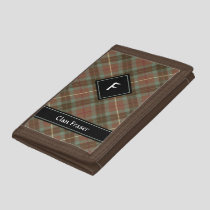 Clan Fraser Hunting Weathered Tartan Trifold Wallet