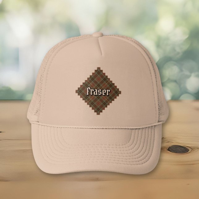 Clan Fraser Hunting Weathered Tartan Trucker Hat (Creator Uploaded)