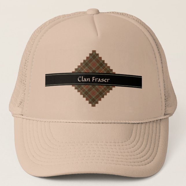 Clan Fraser Hunting Weathered Tartan Trucker Hat (Front)