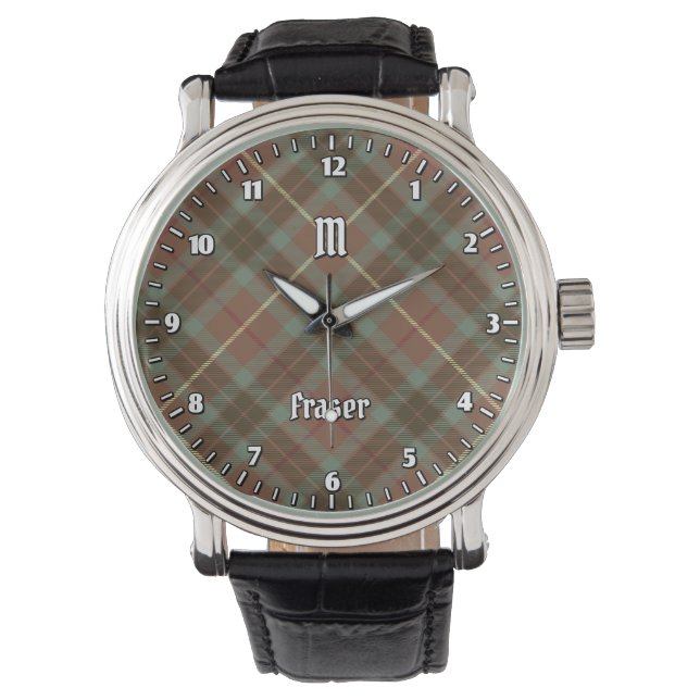 Clan Fraser Hunting Weathered Tartan Watch (Front)