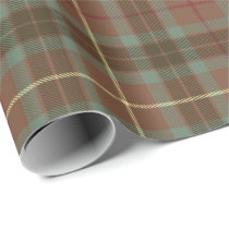 Clan Fraser Hunting Weathered Tartan Wrapping Paper